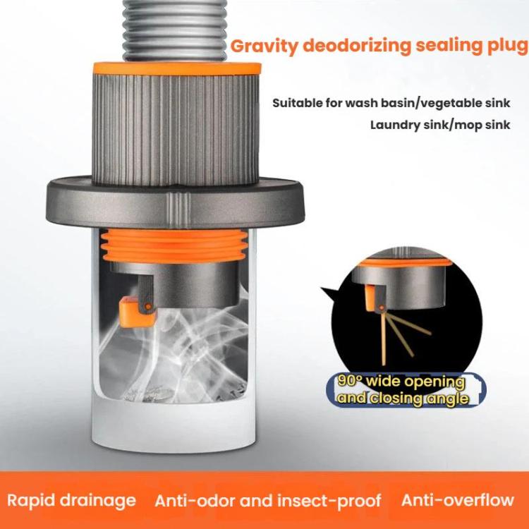 50-75mm Pipe Diameter Universal Sewer Gravity Anti-odor Plug Sewer Pipe Washing Machine Pipe Sealing Plug