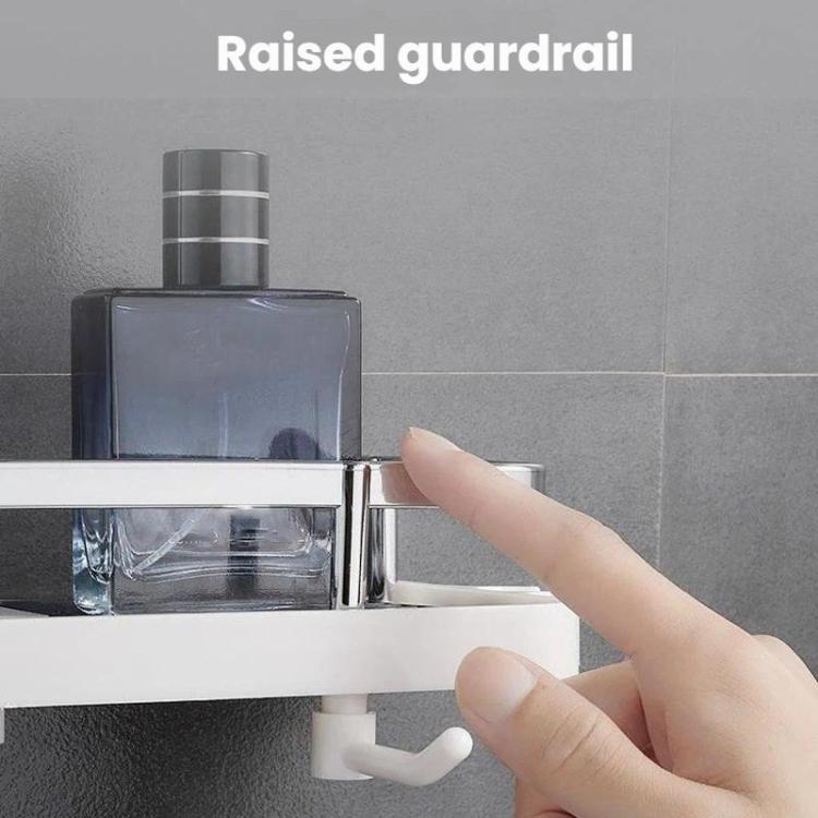 Shower Rod Shelf Elevated Shower Tray Multifunctional Bathroom Storage Rack