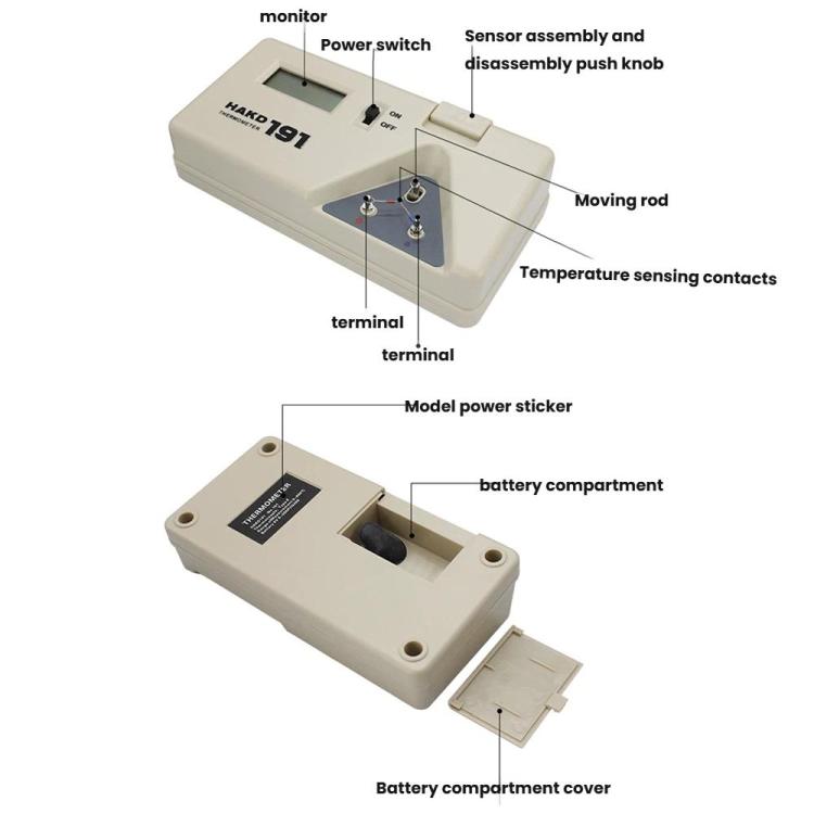 HAKD 191 Soldering Iron Temperature Tester with Digital Display Welding Thermometer for Soldering Stations
