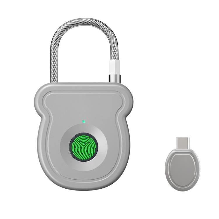 Smart Fingerprint Padlock with Electronic Keys & USB-C Charging for Luggage, Home, Gym Lockers