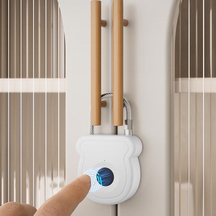 Smart Fingerprint Padlock with Electronic Keys & USB-C Charging for Luggage, Home, Gym Lockers