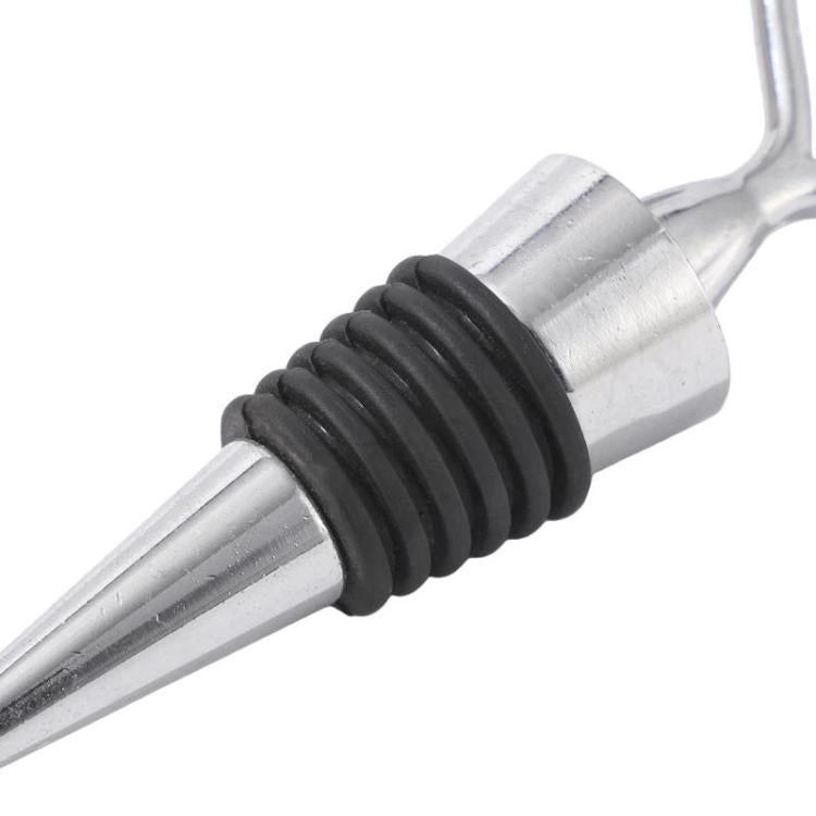 2pcs Heart-Shaped Wine Stopper And Bottle Opener Set Wedding Gift Wineware Set