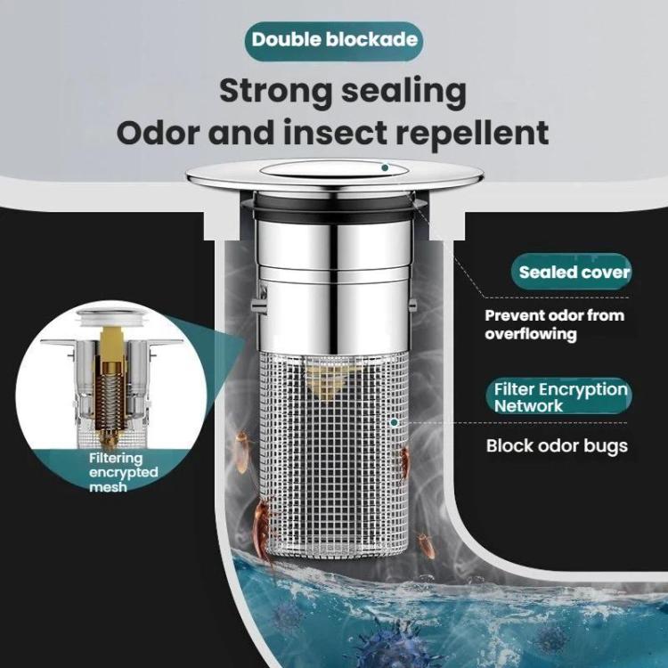 A2 Wire Basket Long Copper Core Basin Drainer Bouncing Core Washbasin Leakage Plug