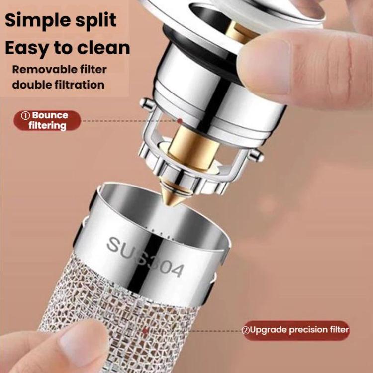 A2 Wire Basket Long Copper Core Basin Drainer Bouncing Core Washbasin Leakage Plug