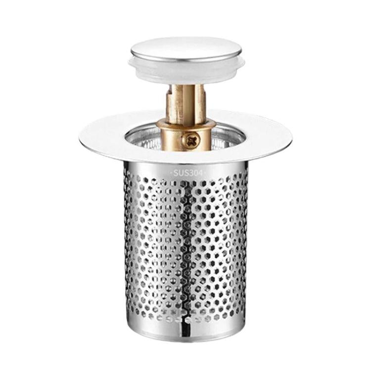 A1 Steel Basket Large Bore Copper Core Drainer Bouncing Core Washbasin 33-55mm Hole Distance Universal Plug Core