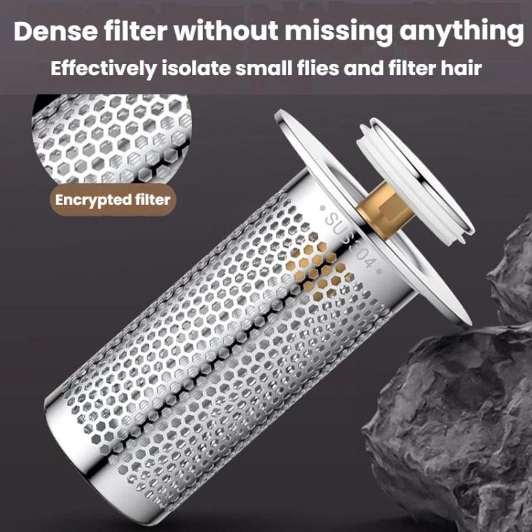 A1 Steel Basket Large Bore Copper Core Drainer Bouncing Core Washbasin 33-55mm Hole Distance Universal Plug Core