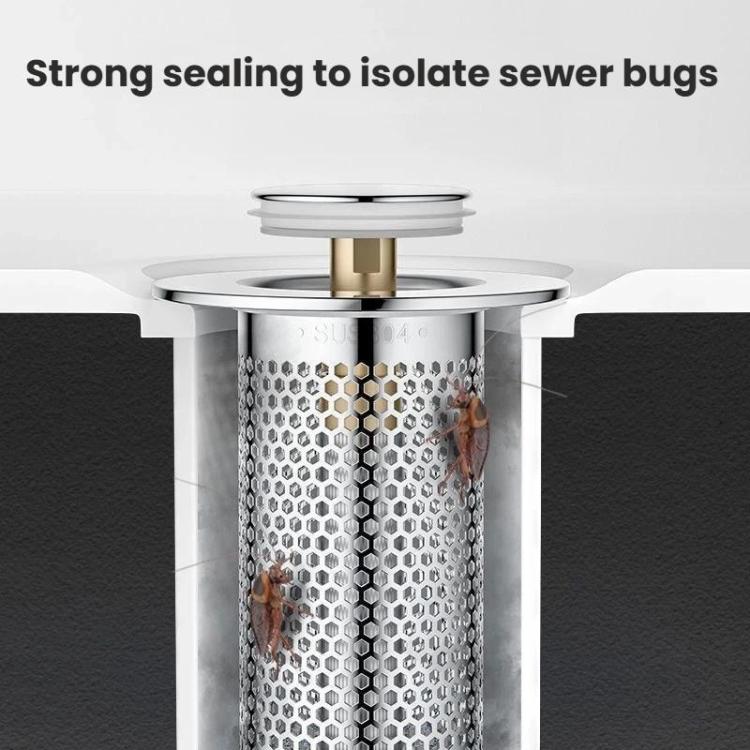 A1 Steel Basket Large Bore Copper Core Drainer Bouncing Core Washbasin 33-55mm Hole Distance Universal Plug Core