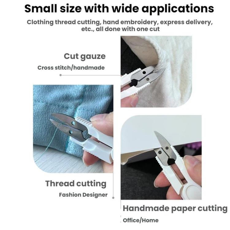 10pcs Household Cross Stitch Clothing Thread Transparent Cover Scissors