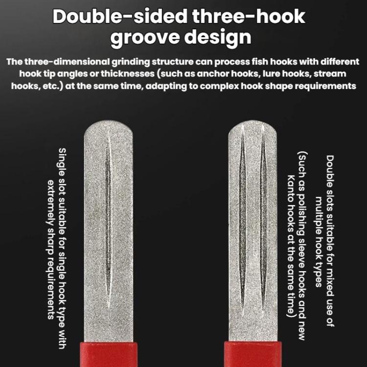 5pcs Double-Sided Fishhook File Fishing Tool