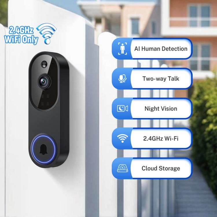 HD Night Vision Smart Video Doorbell Wireless Voice Intercom Surveillance Electronic Peephole
