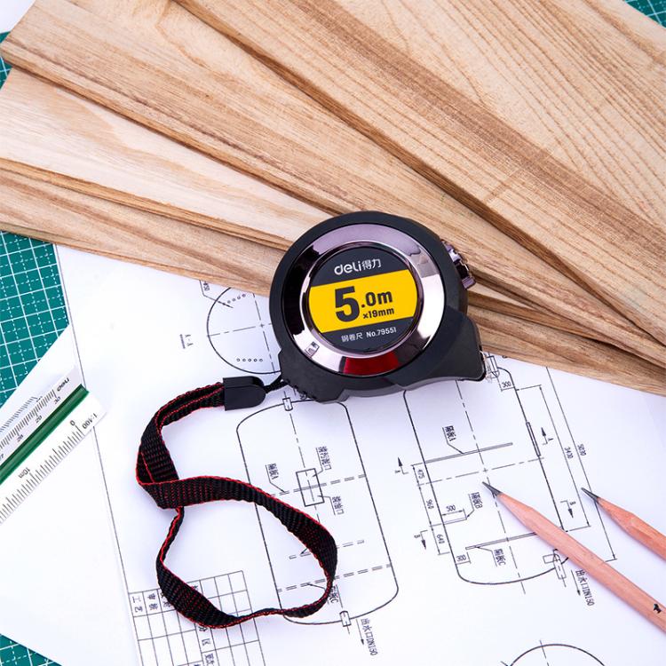 Self-Locking Steel Tape Measure TPR Covered Measuring Ruler