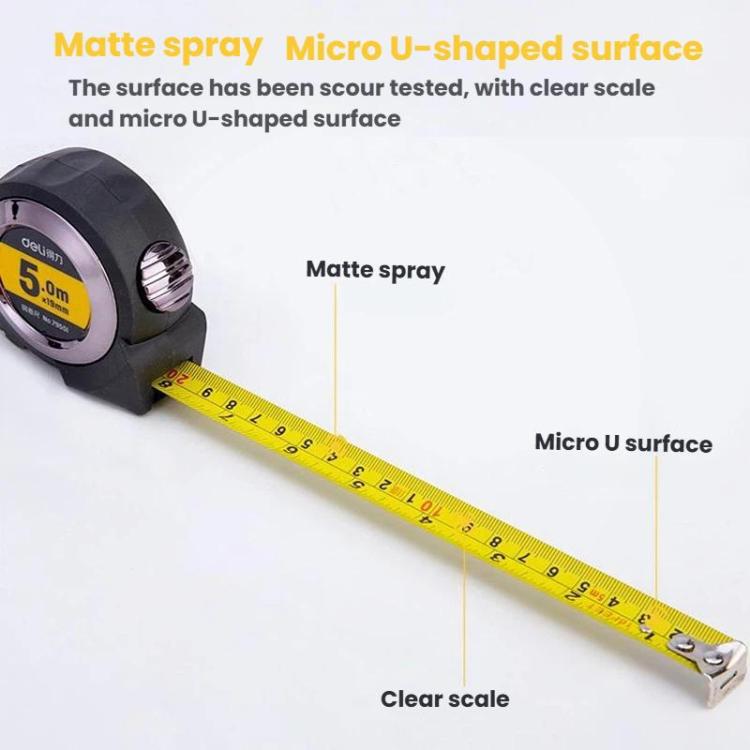 Self-Locking Steel Tape Measure TPR Covered Measuring Ruler