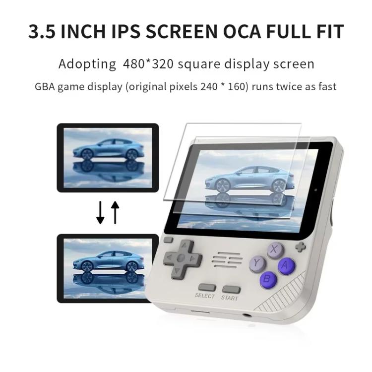 POWKIDDY V10 Retro Handheld Game Console 3.5-inch IPS OCA Full Fit, Quad-Core Cortex-A35 1.5GHz