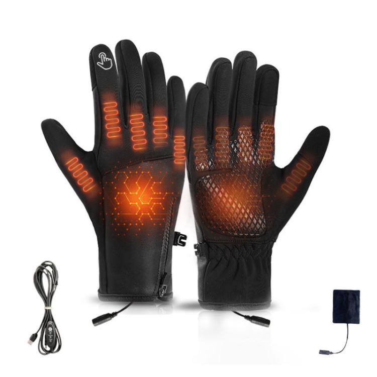 Electric Heated Gloves For Men & Women 3 Heat Settings, Cold/Windproof Winter Thermal Gloves For Outdoor Riding, Skiing, Hiking