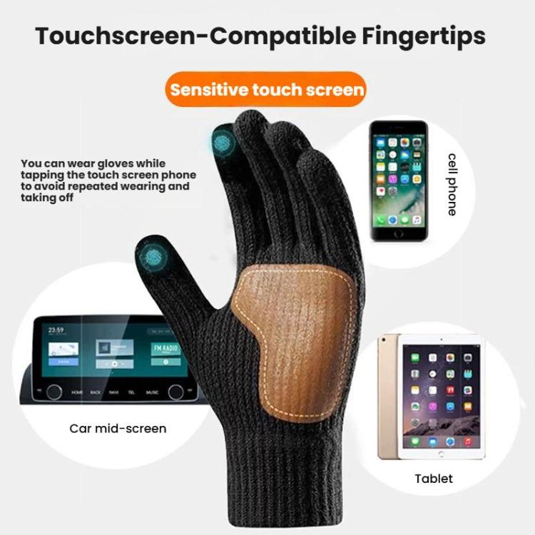 Full-Finger Heated Gloves Touchscreen-Compatible, Non-Slip Thermal Gloves for Men Women