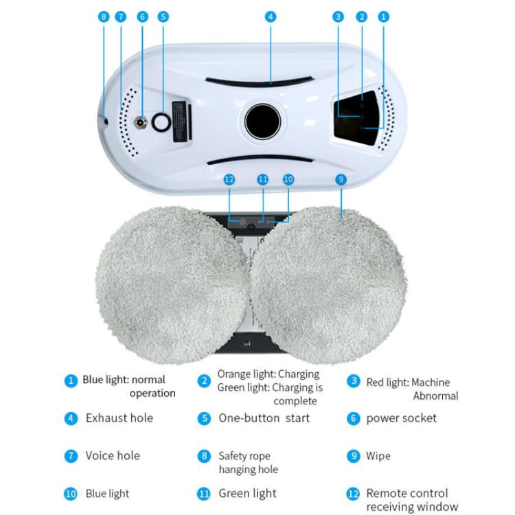 Smart Window Cleaning Robot With Dual Disk Suction Smart Path Planning With Remote Control