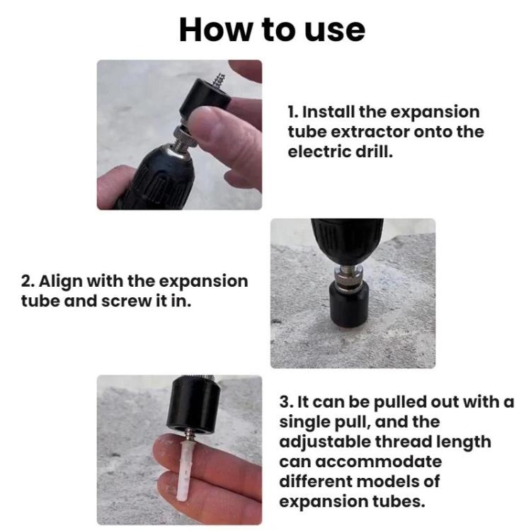 Electric Drill Expansion Screw Tube Extractor