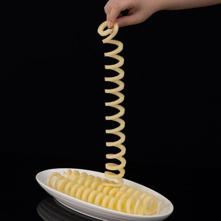 Handheld Twisted Potato Cutter Machine Manual Spiral French Fry Maker for Crispy Curly Fries