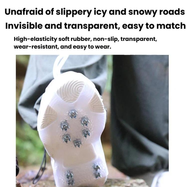 AOTU AT616 1pair Outdoor Anti-Fall 10 Teeth Spikes Ice Claws Mountaineering Ice Snow Slip Resistant Shoe Covers