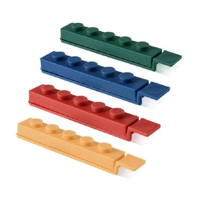 4 PCS/Set Building Block Food Seal Clip Seal Kitchen Fresh Clip Snack Plastic Bag Clip Stick