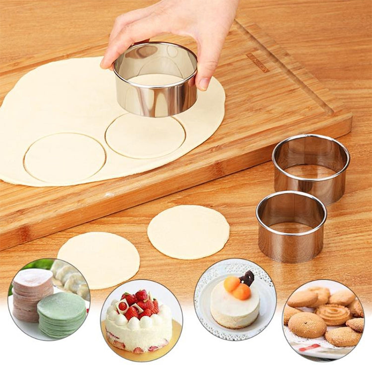 3pcs/set Stainless Steel Round Dumplings Wrappers Molds Set Cutter Maker Tools