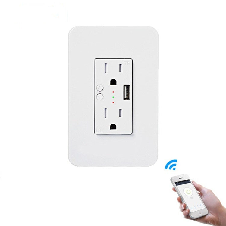 Smart Wall Socket 120 Type WIFI Remote Control Voice Control With USB Socket