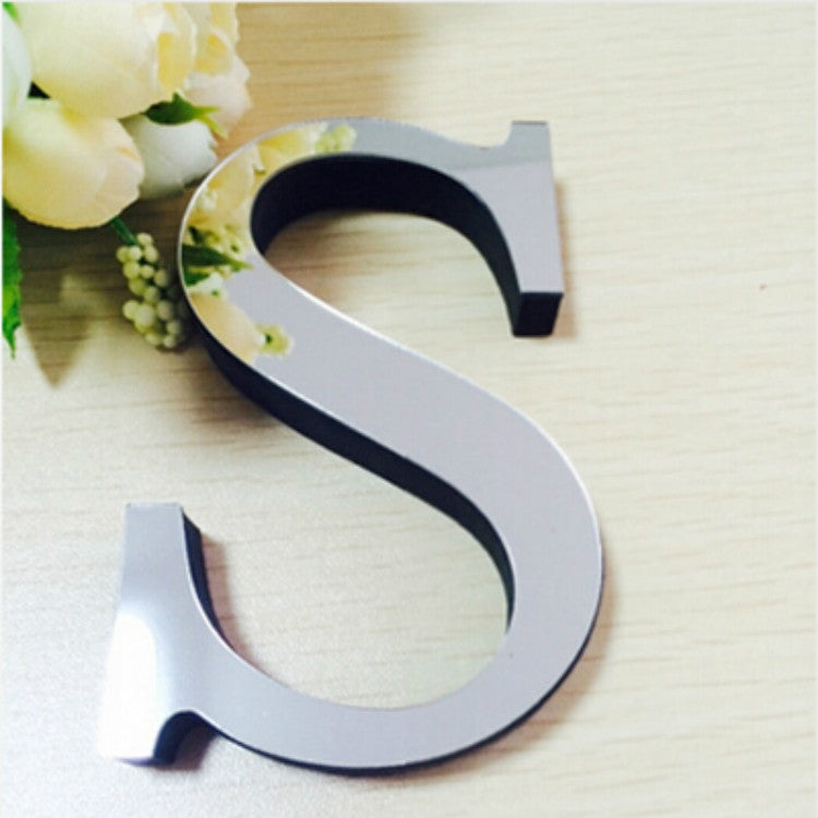 2 PCS Home Decoration Creative Personality English Letters Acrylic Mirror 3D DIY Wall Stickers
