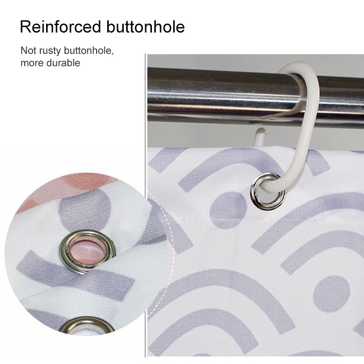 Geometric Shower Curtain Waterproof Bath Bathroom Curtain