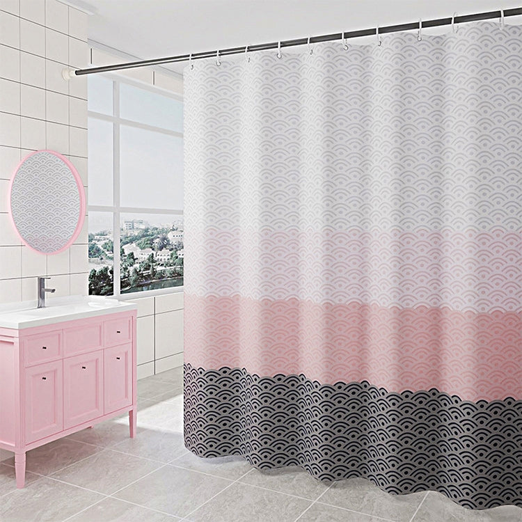 Geometric Shower Curtain Waterproof Bath Bathroom Curtain