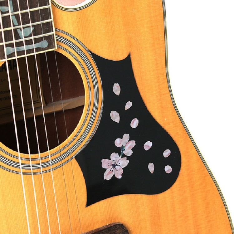 2 PCS Guitar Panel Stickers DIY Cherry Blossom Stickers Ukuleles Paste