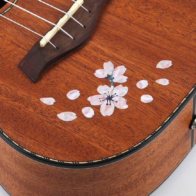 2 PCS Guitar Panel Stickers DIY Cherry Blossom Stickers Ukuleles Paste