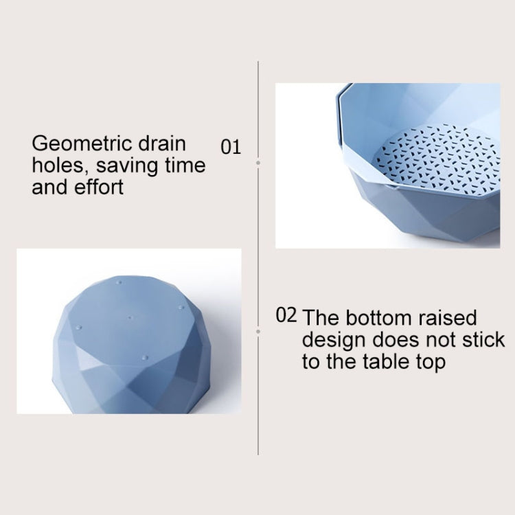 Double-layer Hollow Drain Basket Household Plastic Multi-function Washing Vegetables and Fruit Dishes