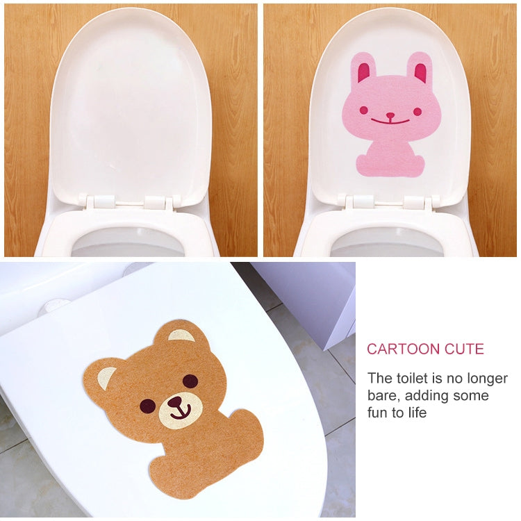 Cartoon Animal Bathroom Thickened Felt Toilet Deodorant Stickers