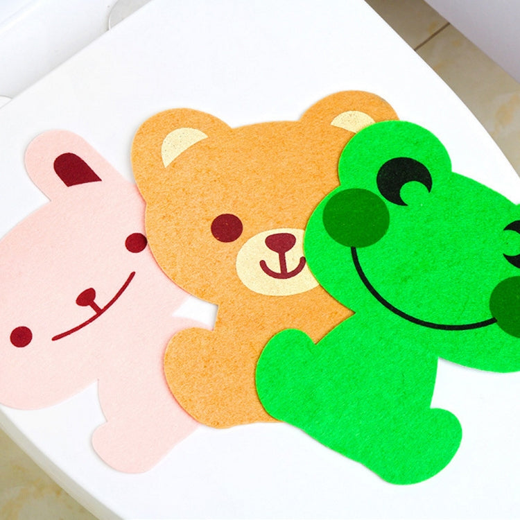 Cartoon Animal Bathroom Thickened Felt Toilet Deodorant Stickers