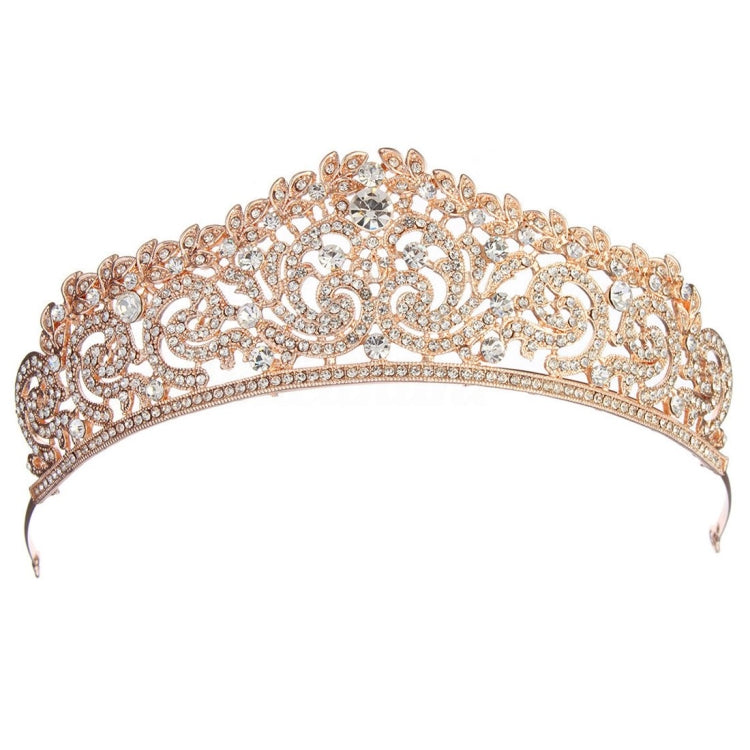 Women Bridal Wedding Jewelry Tiaras Crown Gold Color Full Crystal Rhinestones Accessories Headband Tiaras Crowns