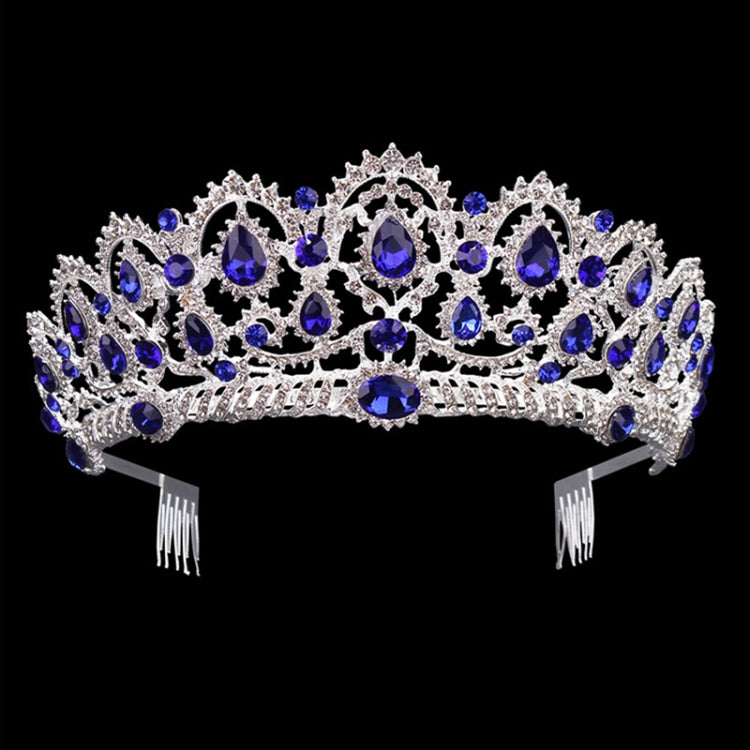 Crystal Tiaras Vintage Gold Rhinestone Pageant Crowns With Comb Baroque Wedding Hair Accessories