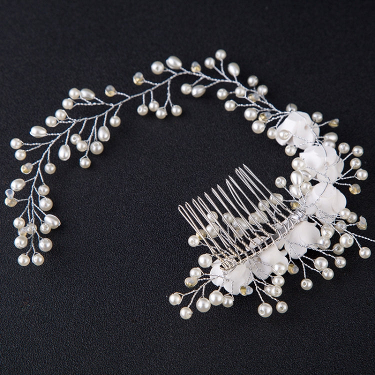 Women Hair Comb Bride Wedding Hair Clip Handmade Flowers Beads Decoration Ladies Hairs Accessories