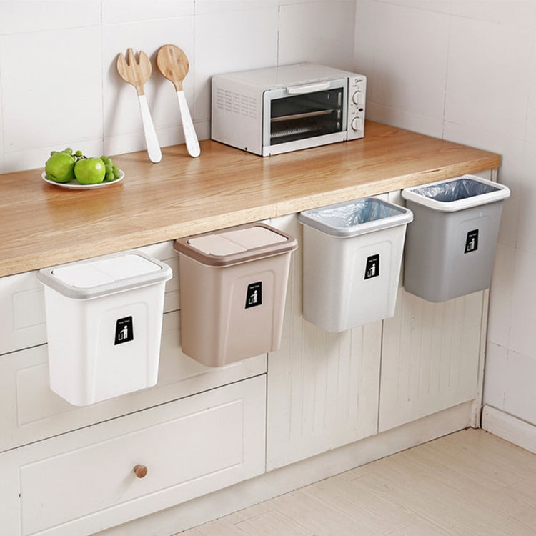 Kitchen Square Sorted Wall+mounted Hanging Plastic Sanitary Trash Can