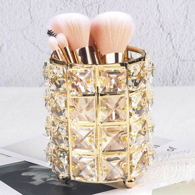 Crystal Pencil Holder Storage Tube for Cosmetic Brush