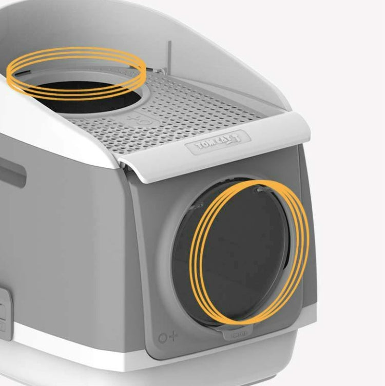 Plastic Flip Cover Fully Enclosed Deodorant Litter Box Pet Potty