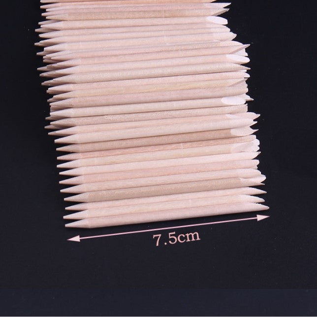 3 PCS Manicure Orange Sticks Beauty Wood Sign Dead Skin Push Nails