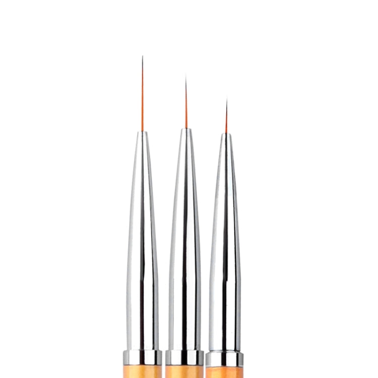 3 PCS Gold Nail Art Lines Painting Pen Brush Professional UV Gel Polish Tips 3D Design Manicure Drawing Tool Kit