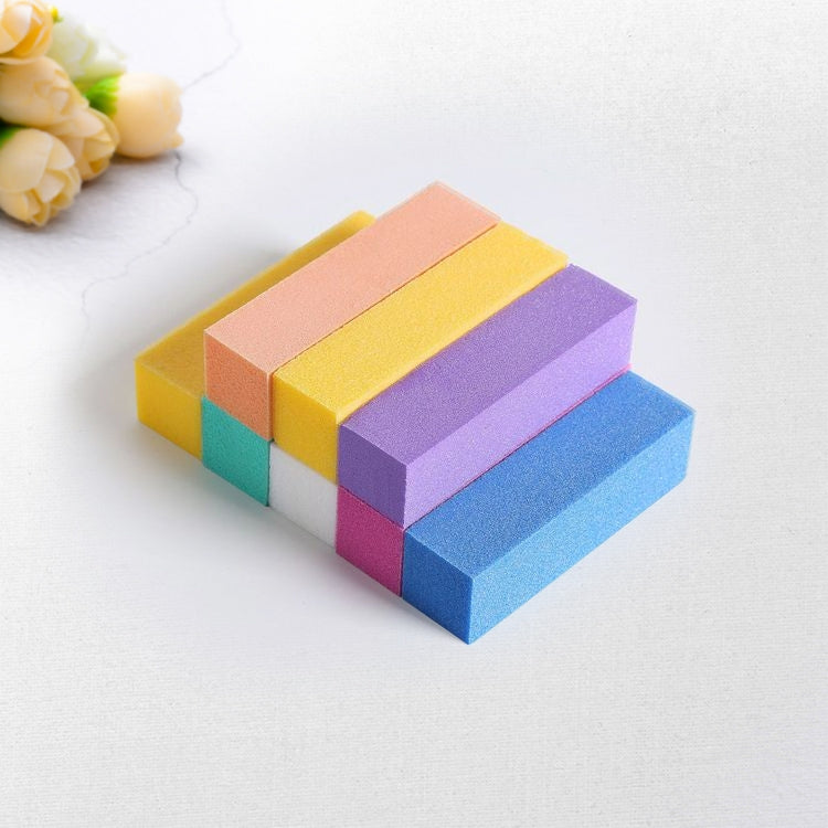 10 PCS White Tofu Block Nail Polish Four Squares High Elastic Cotton Manicure Sand Block