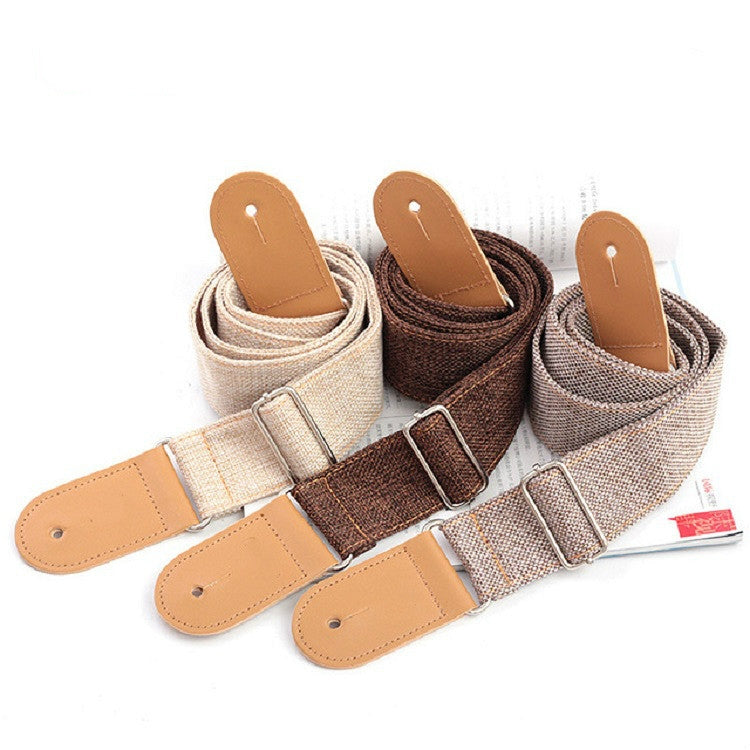 Cotton Linen Guitar Studs Strap Diagonal Shoulder Strap Musical Instrument Accessories