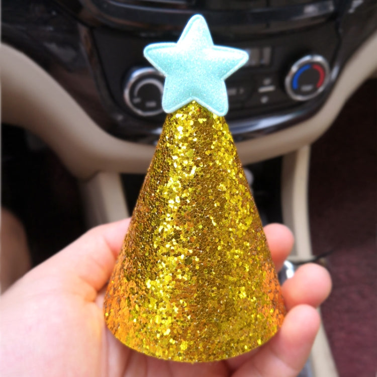 10 PCS Golden Birthday Hat Children Age Dress up Star Hat Glitter Cake Cap