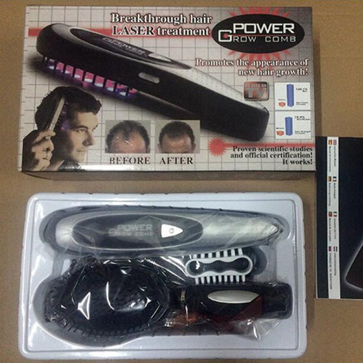 Electric Laser Hair Growth Comb Hair Brush LED Hair Loss Stop Regrow Therapy Comb Infrared Massager