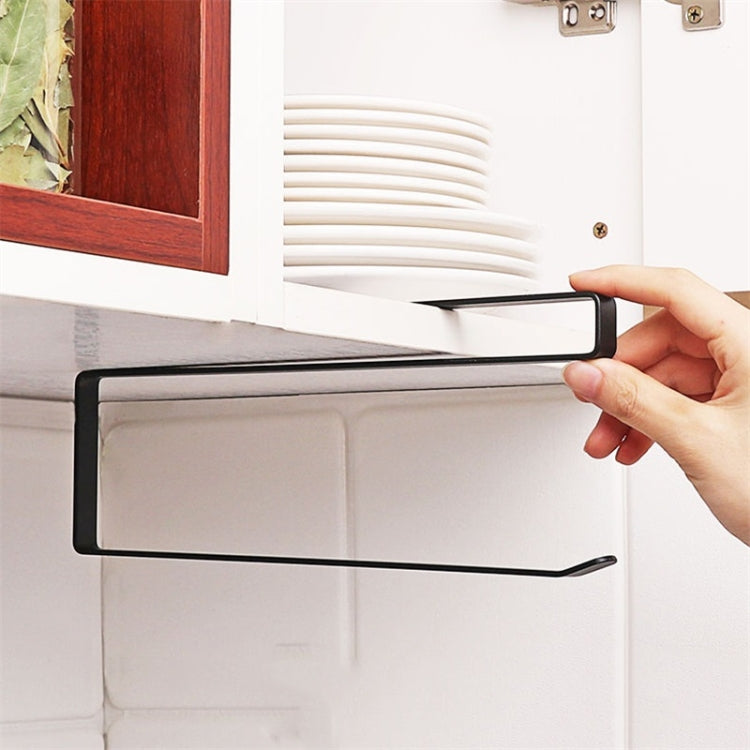Door Cabinet Hanging Paper Towel Rack Partition Layer Kitchen Paper Cling Film Storage Rack