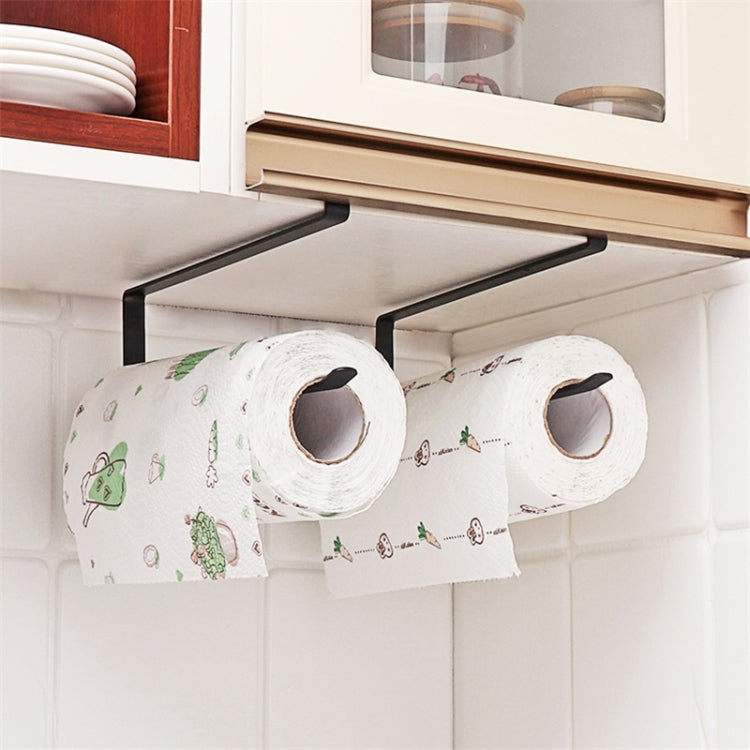 Door Cabinet Hanging Paper Towel Rack Partition Layer Kitchen Paper Cling Film Storage Rack