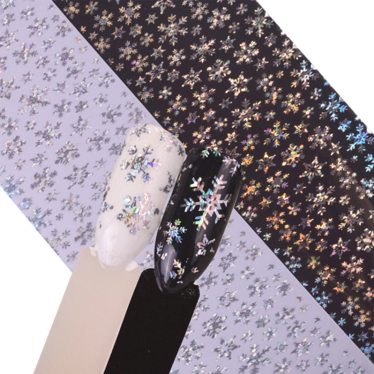 3 PCS Christmas Snowflake Holographic Nail Foils Christmas Winter Nail Art Transfer Foil Sticker