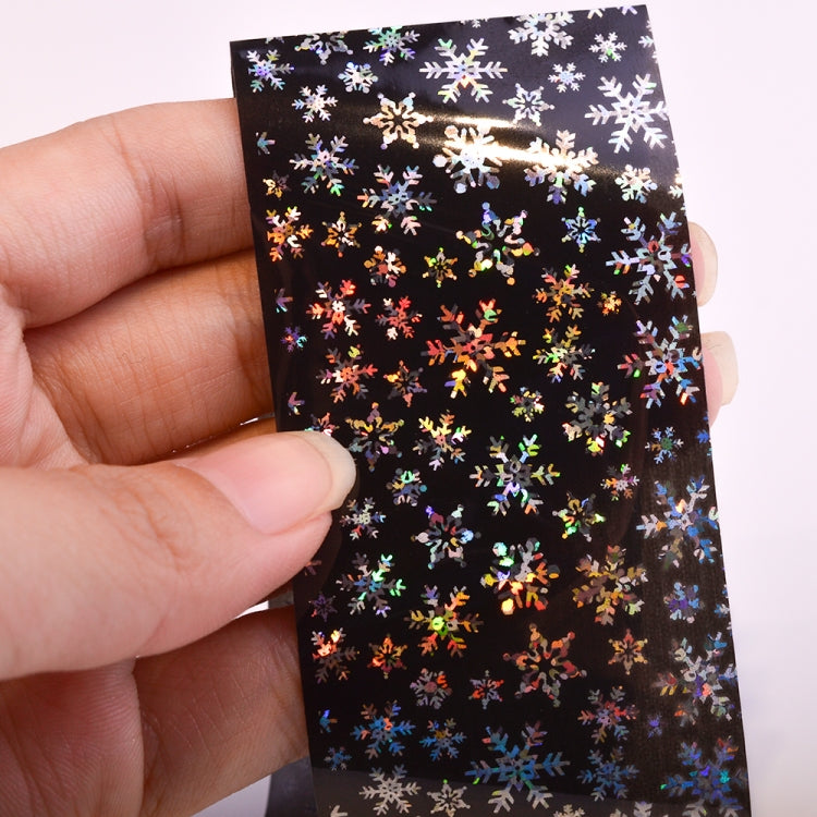 3 PCS Christmas Snowflake Holographic Nail Foils Christmas Winter Nail Art Transfer Foil Sticker